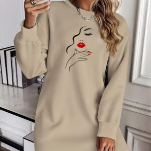 Рокля с дълъг ръкав D161